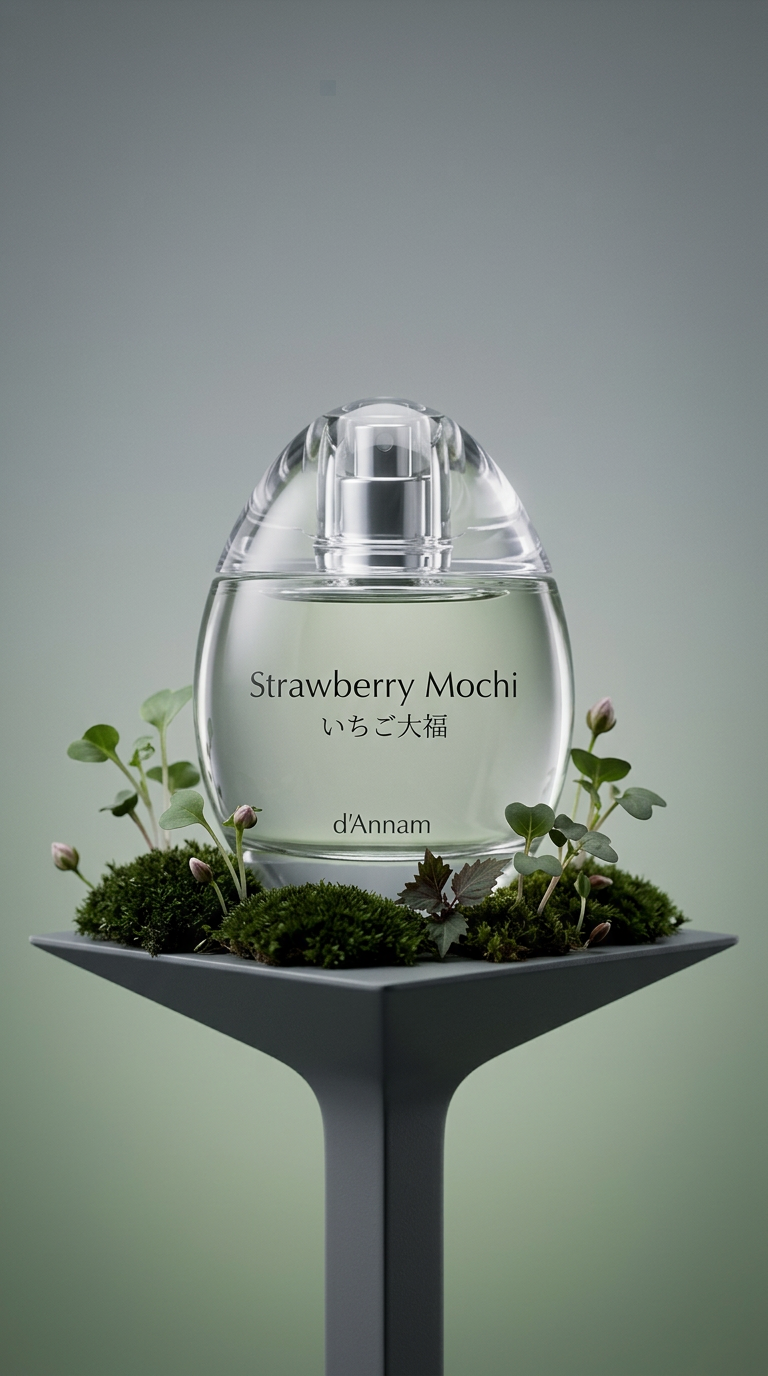 AI product shot of d’Annam Strawberry Mochi