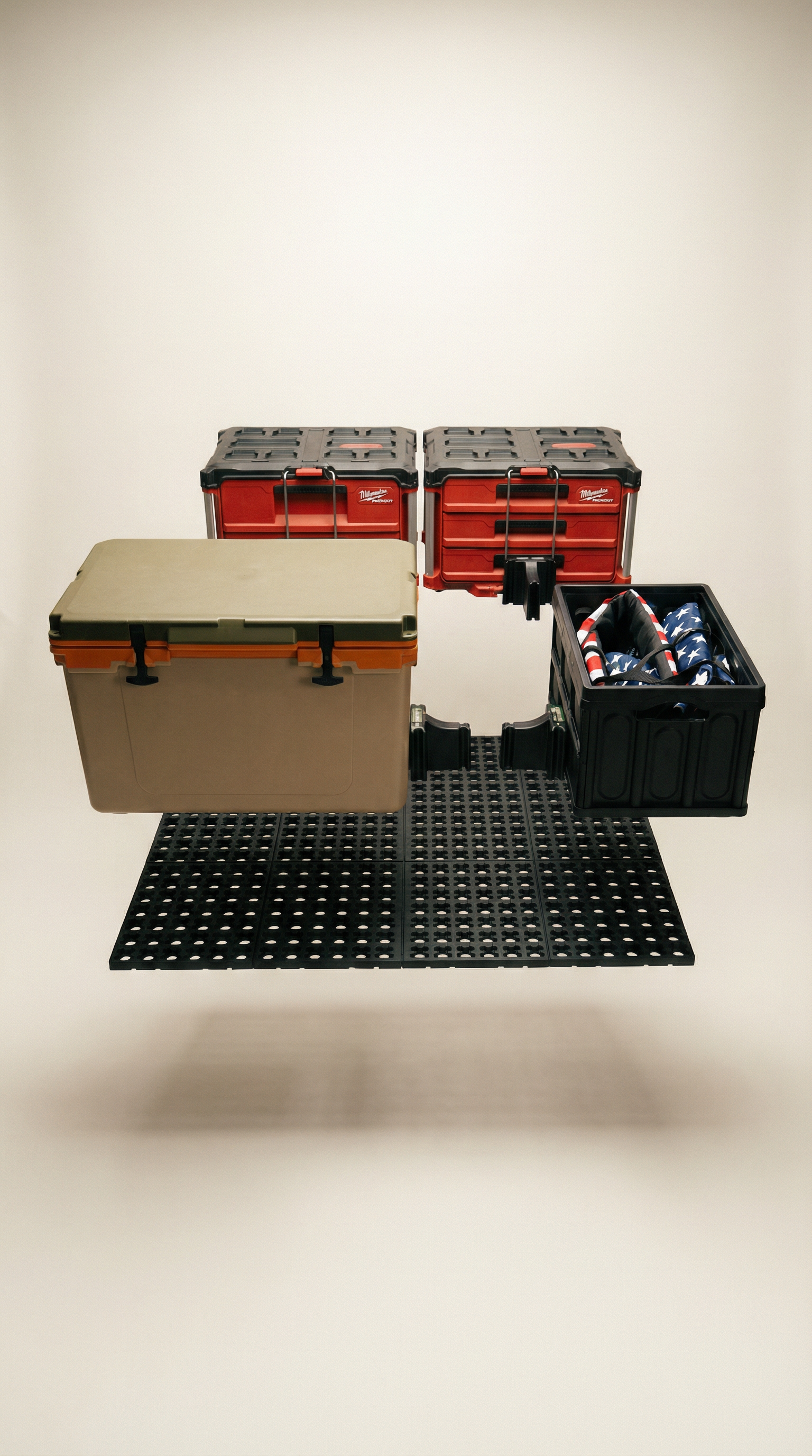 AI product shot of Tmat Truck Bed Organizer Slide Out Mat | Ford Ranger Long Bed