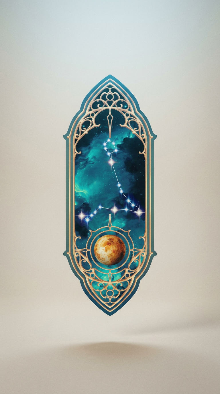 AI product shot of Pisces Constellation Sticker