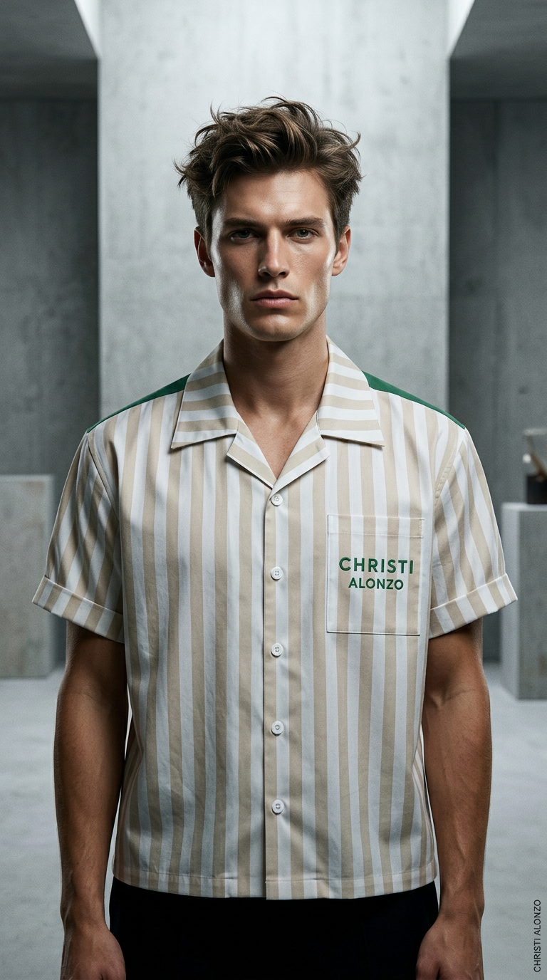 AI product shot of Bowling Shirt