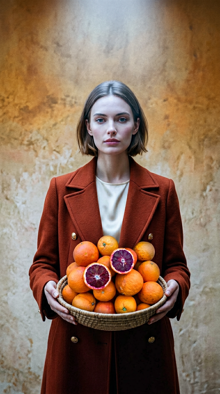 AI product shot of Bio-Sizilianische Moro Orangen