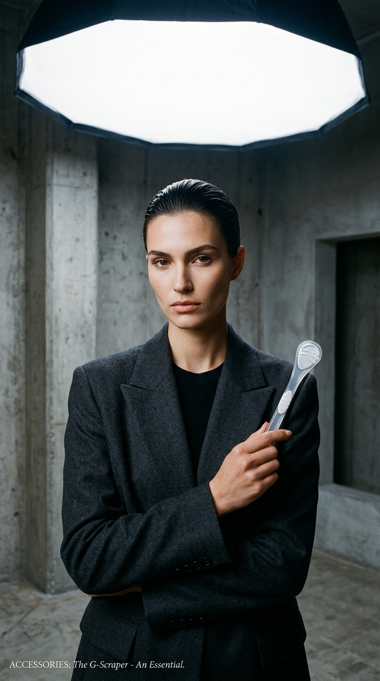 AI product shot of MouthCare+ Tongue Cleaner