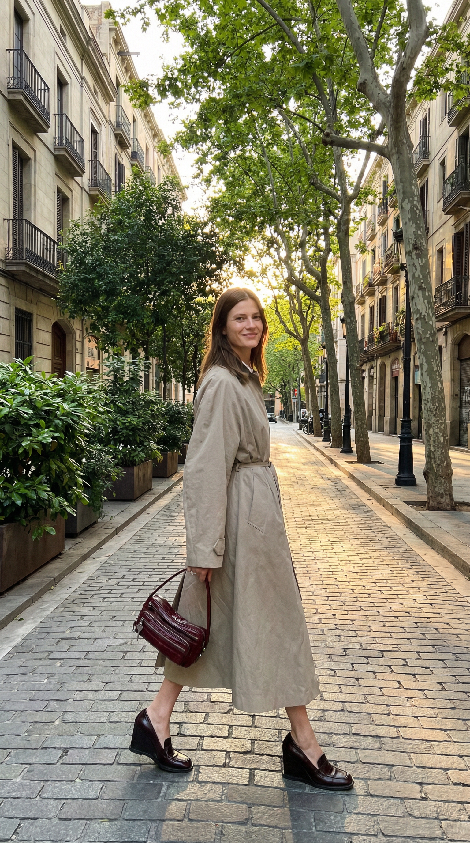 AI product shot of Belted trenchcoat