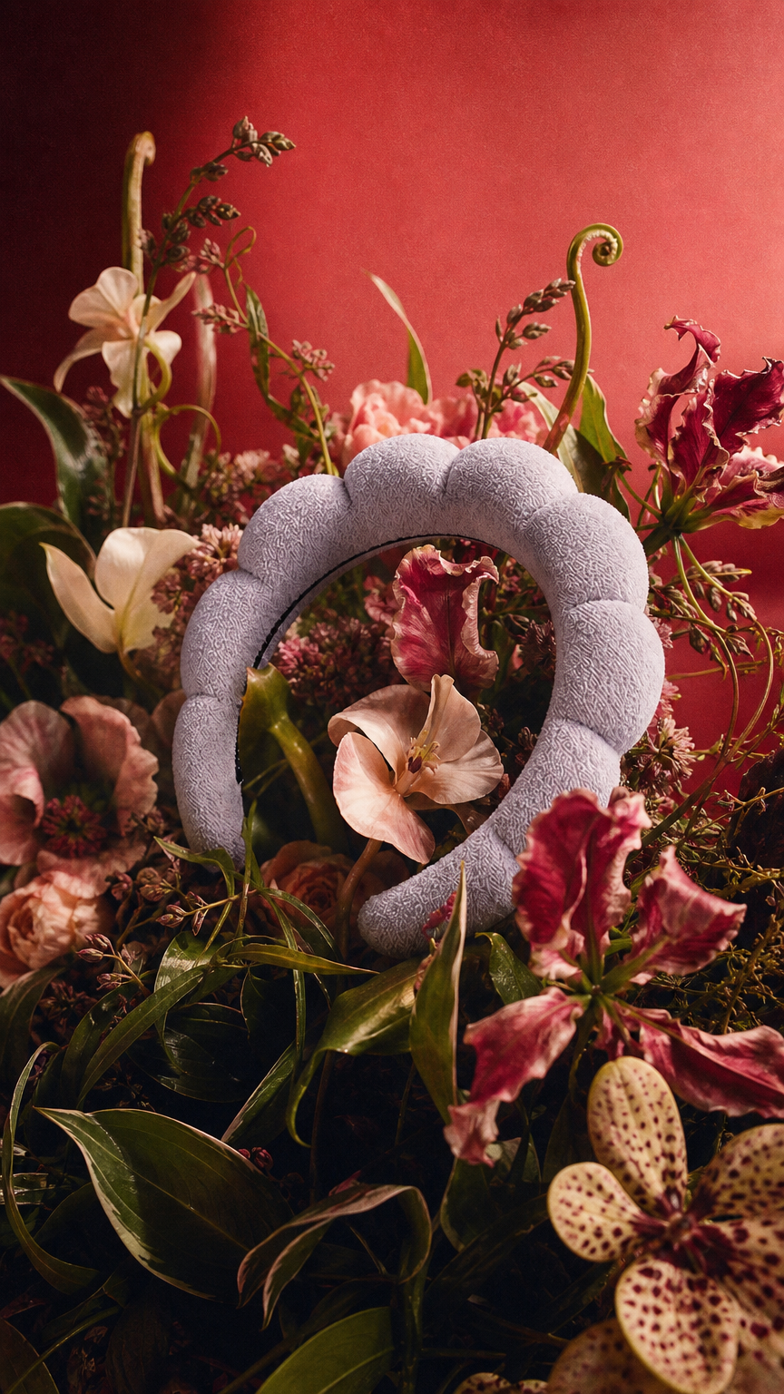 AI product shot of Avyra Self-Care Headband & Wristband Set (4 piece)