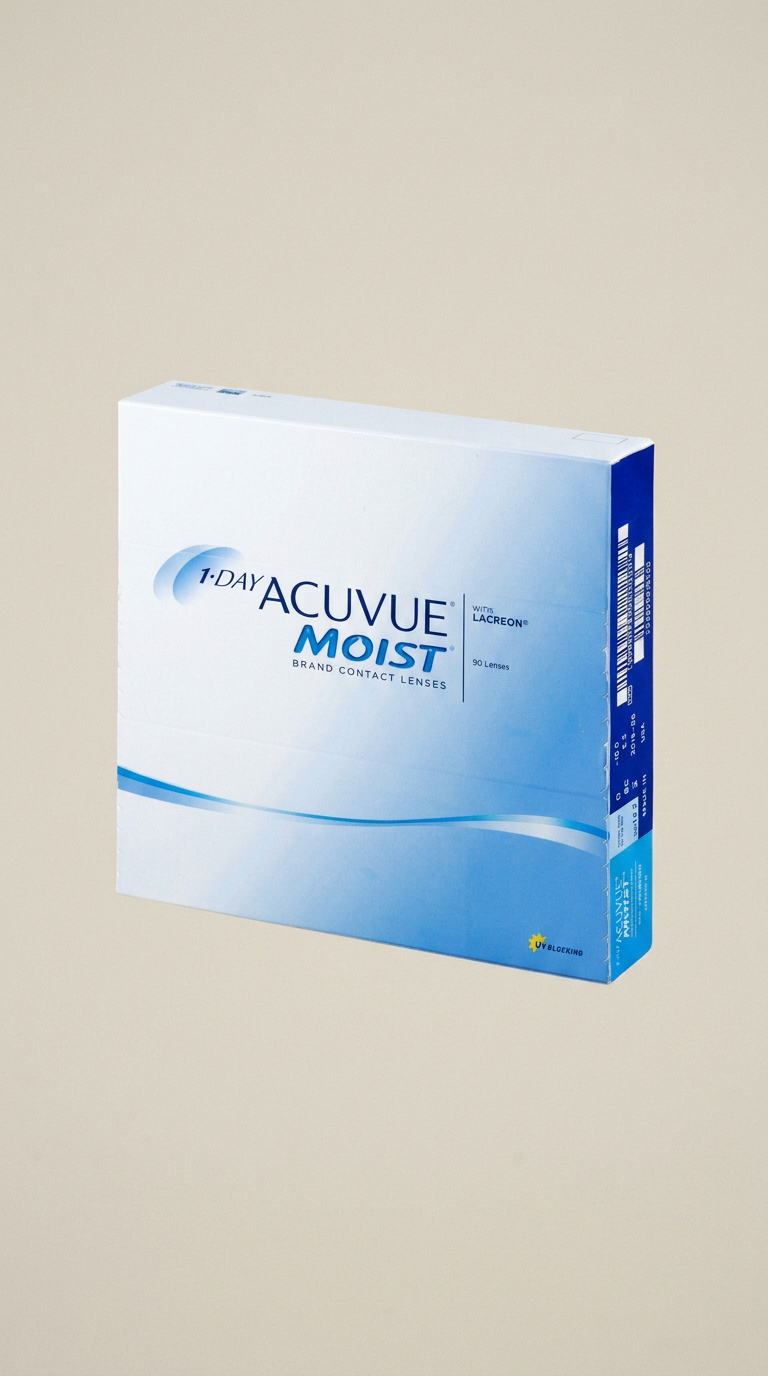 AI product shot of 1-Day Acuvue Moist (90 lenses)