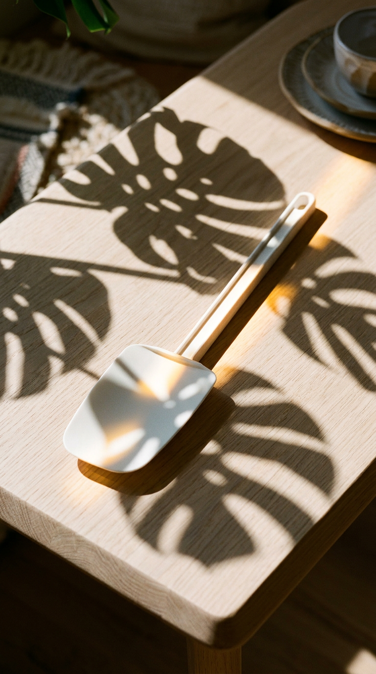 AI product shot of Spoon Shaped Rubber Scraper 14"