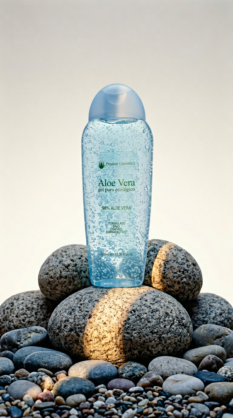 AI product shot of Gel Puro Ecológico de Aloe Vera 300ml