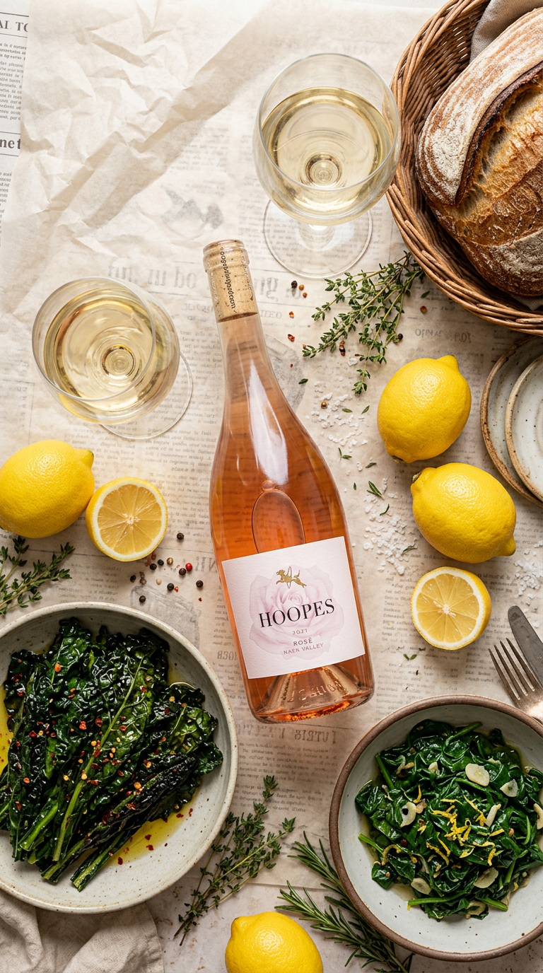 AI product shot of 2022 HOOPES ROSÉ, NAPA VALLEY