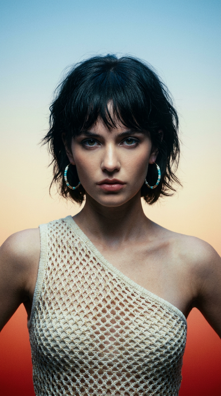 AI product shot of Sandbar Beaded Hoop Earrings