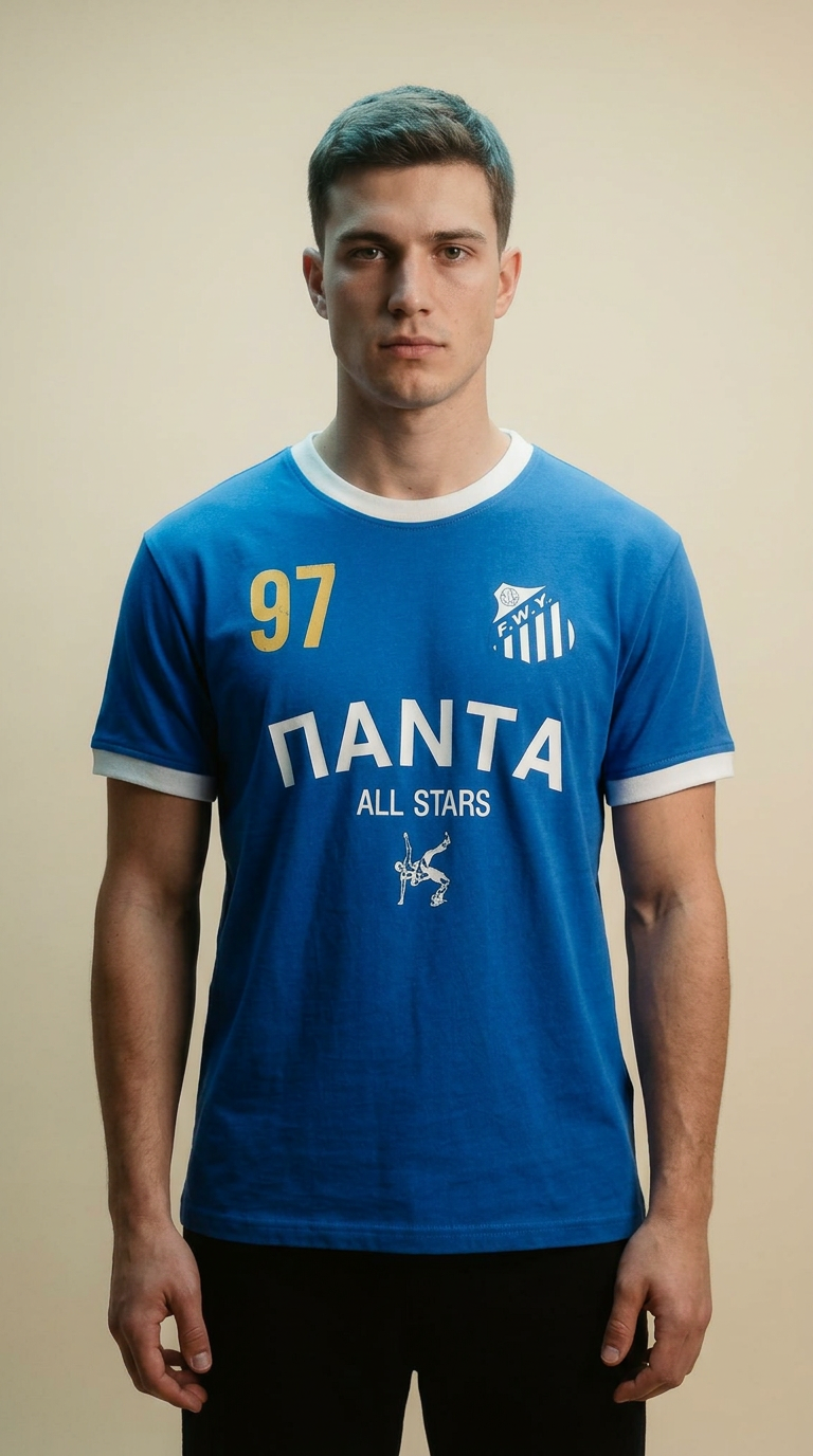 AI product shot of ΠΑΝΤΑ Ringer T-Shirt