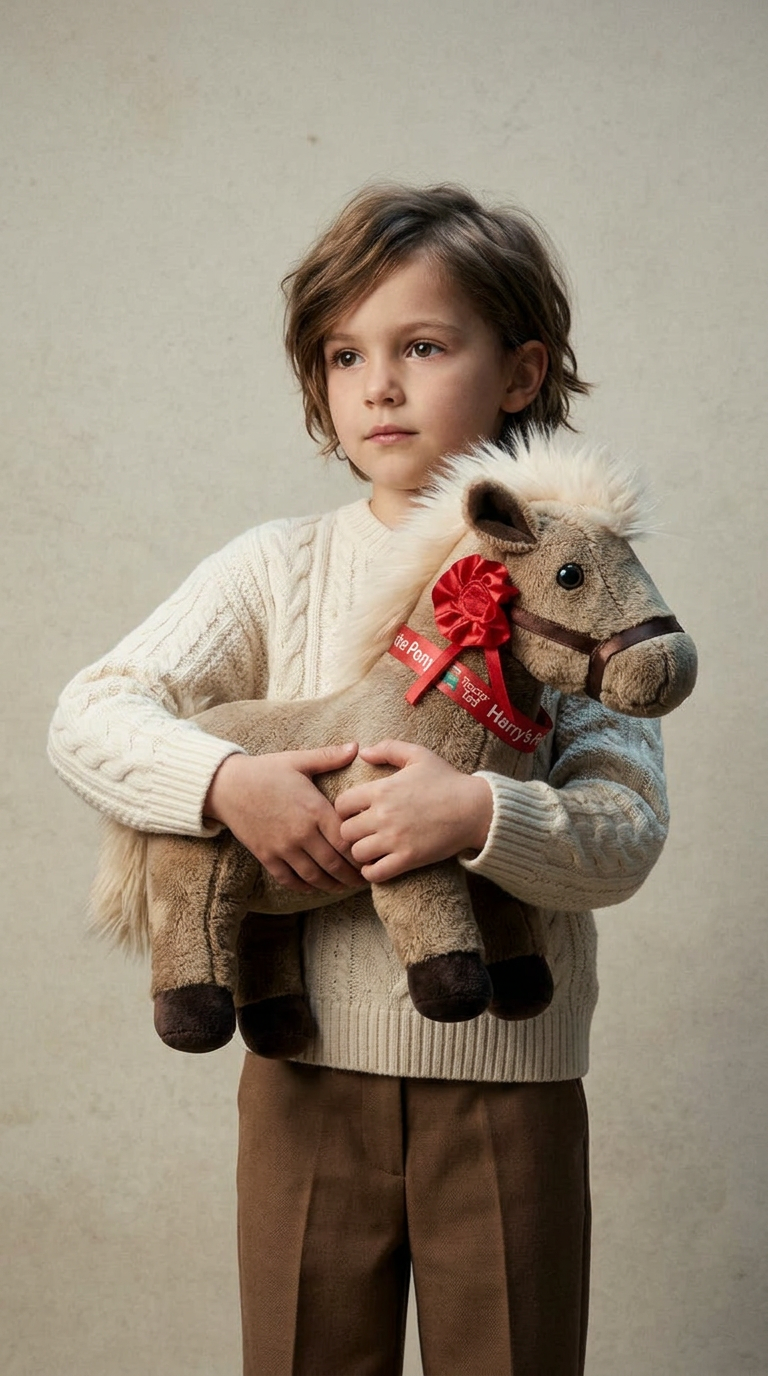 AI product shot of Herb the Pony Soft Toy