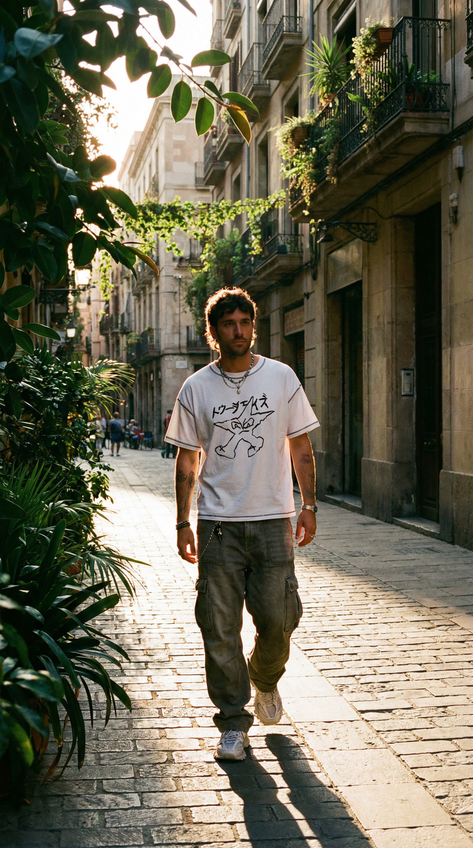 AI product shot of White Contrast Tee