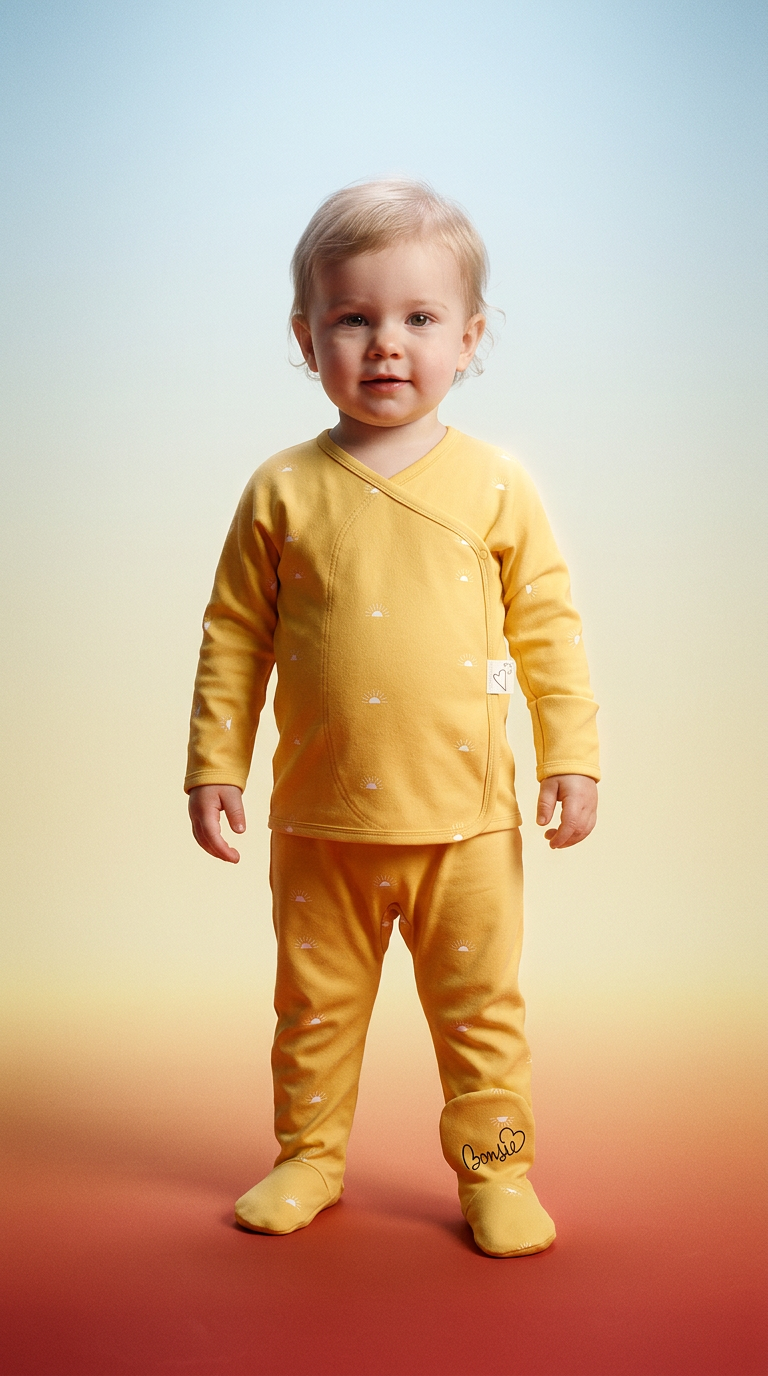 AI product shot of Footie - Sunrise