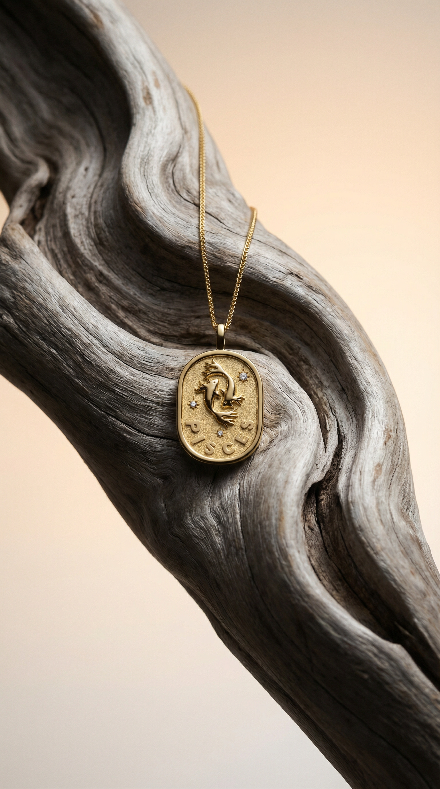 AI product shot of Pisces Necklace
