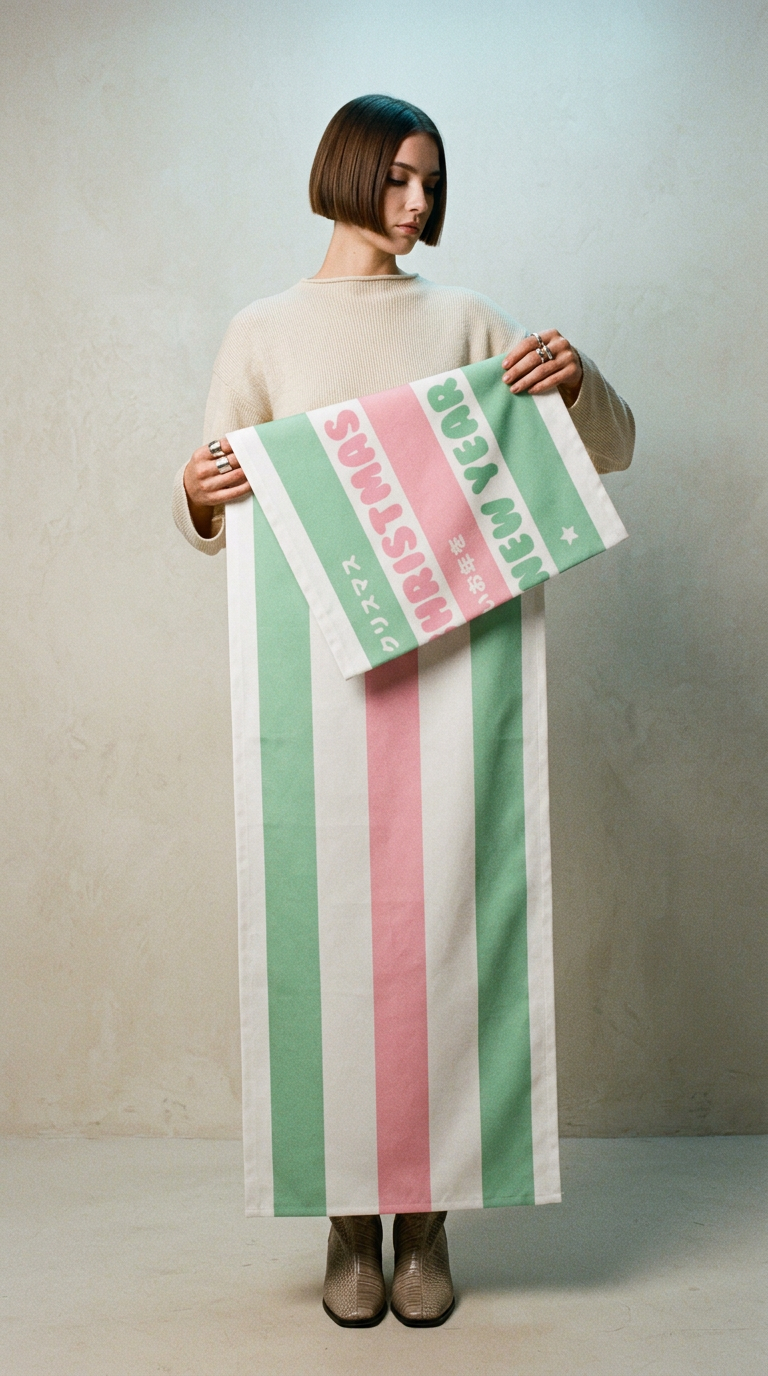 AI product shot of HAMSTA® Sweet Xmas – Table runner