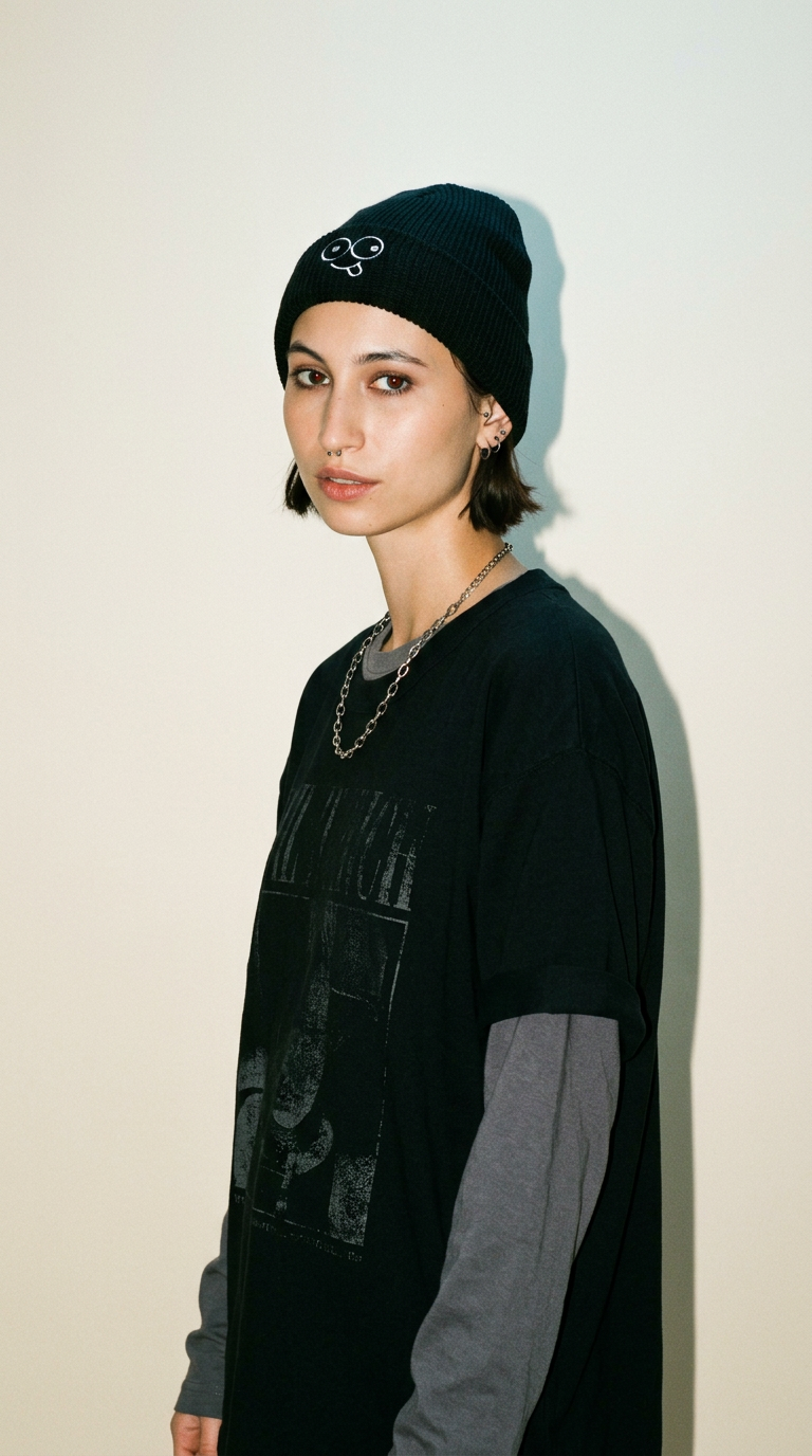 AI product shot of Simple knit hat