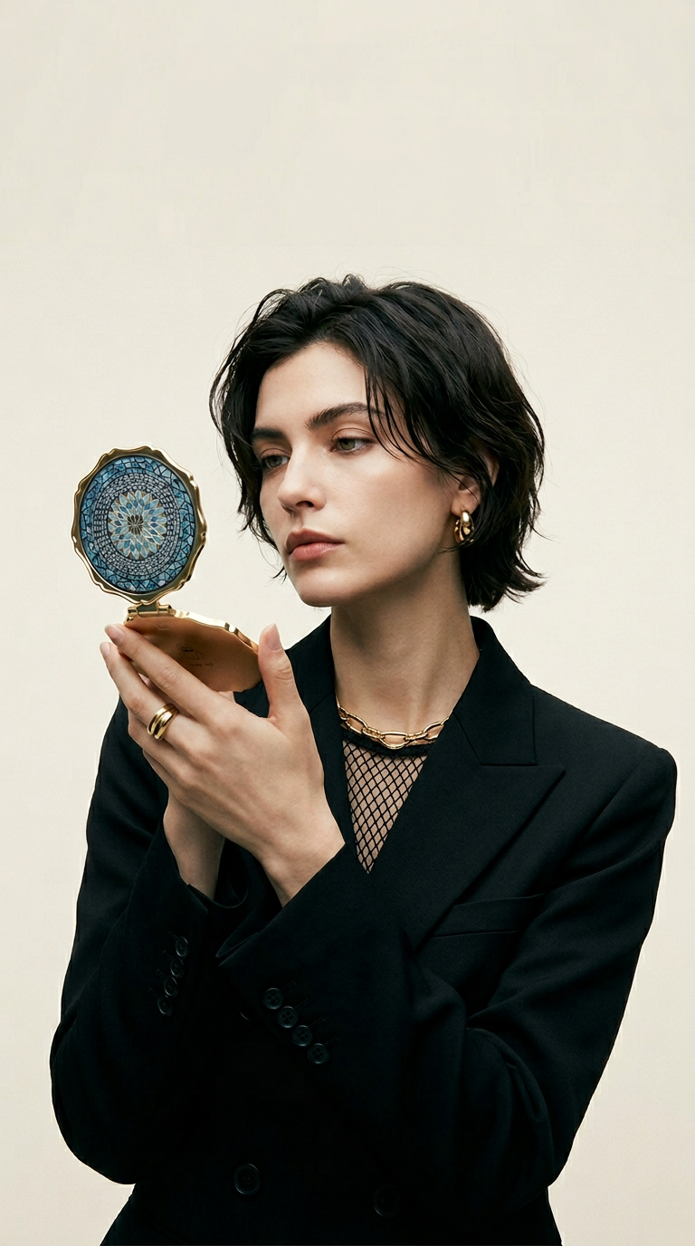 AI product shot of [Official Online Shop Exclusive] Luxury Beauty Mirror (Engraved) Service