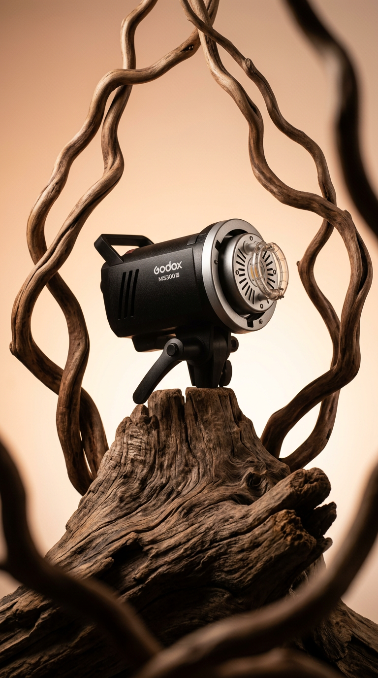 AI product shot of Godox MS300-V 300ws Strobe