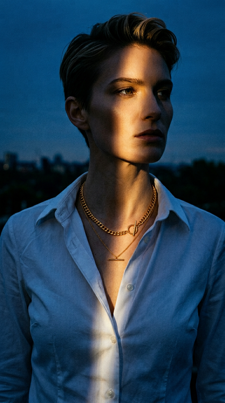 AI product shot of Chain Necklace Pendant Necklace