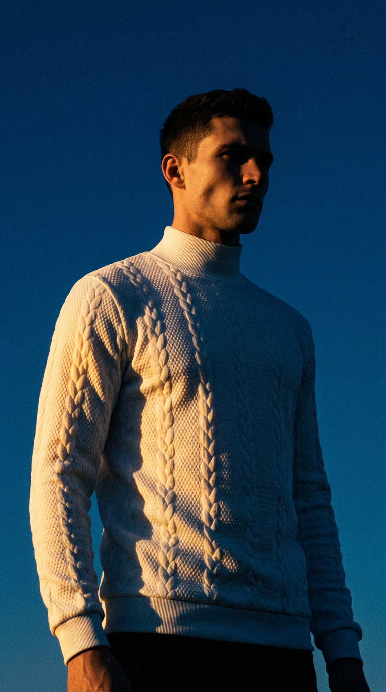 AI product shot of Men’s Long Sleeve Sweatshirt