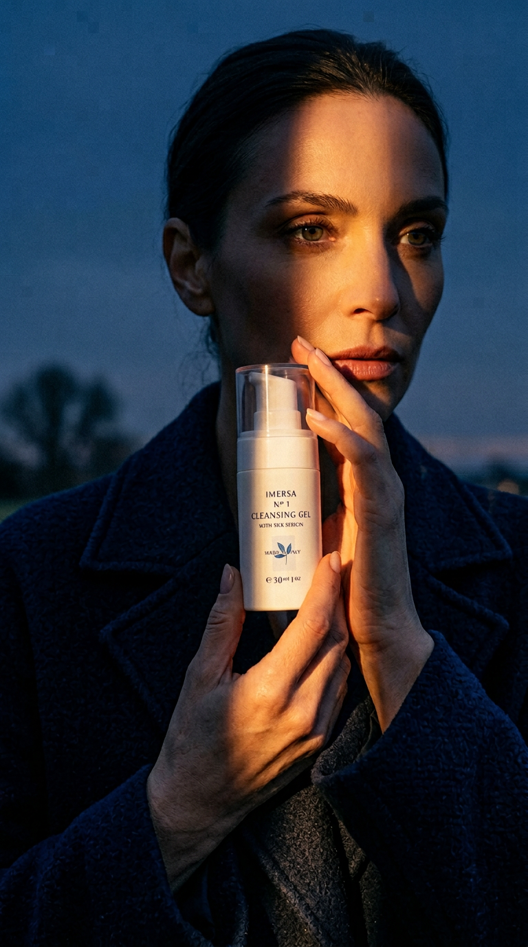 AI product shot of Gel Detergente con Sericina di Seta - mini size