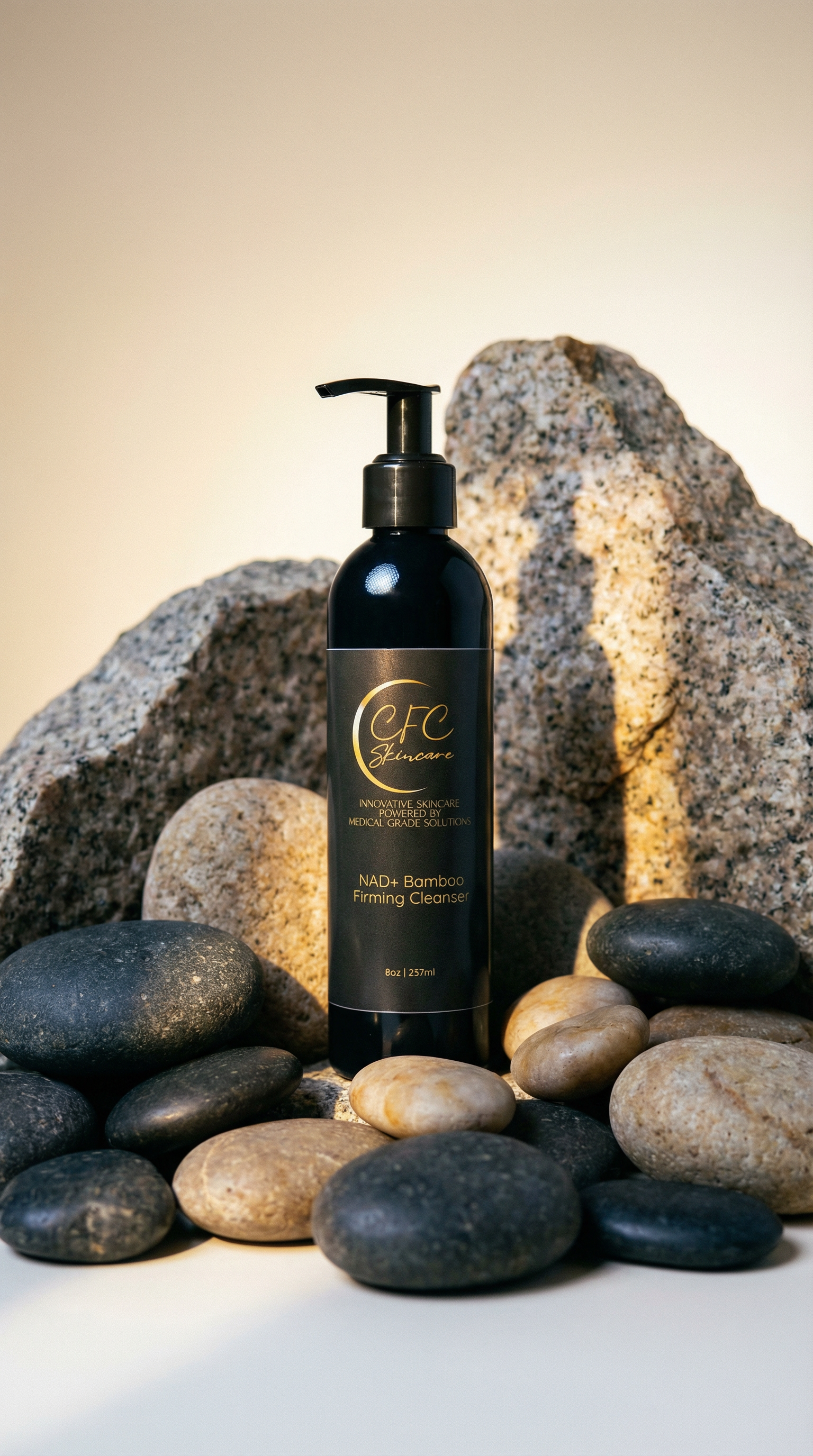AI product shot of NAD+ Bamboo Firming Cleanser