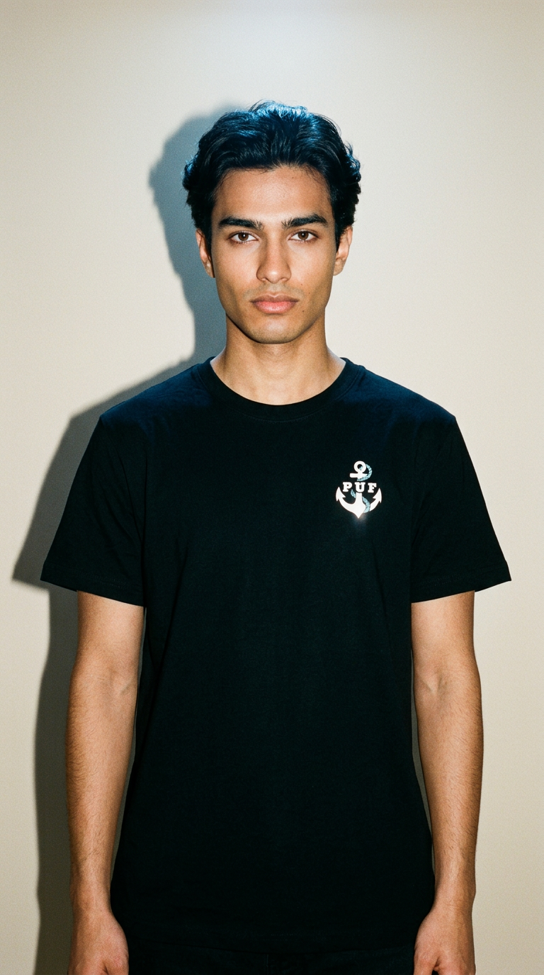 AI product shot of Pál utcai fiúk – Fekete póló