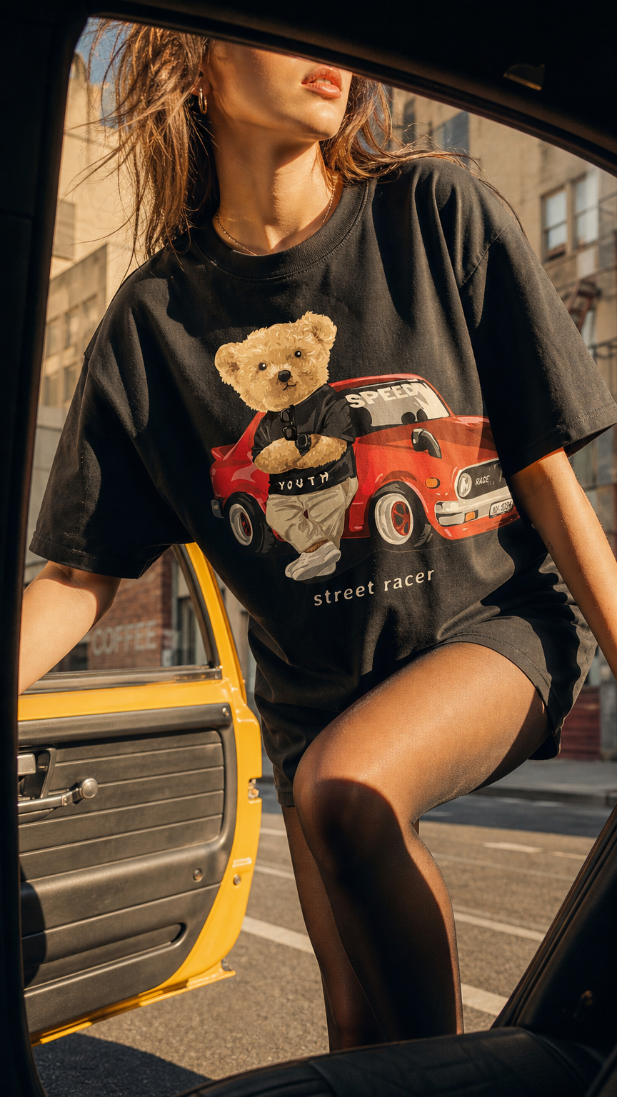 AI product shot of Street Racer Bear