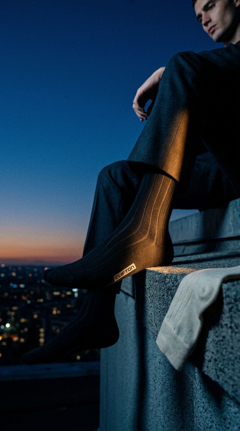 AI product shot of Klassische Herren Socken All Seasons, Diwari Optima