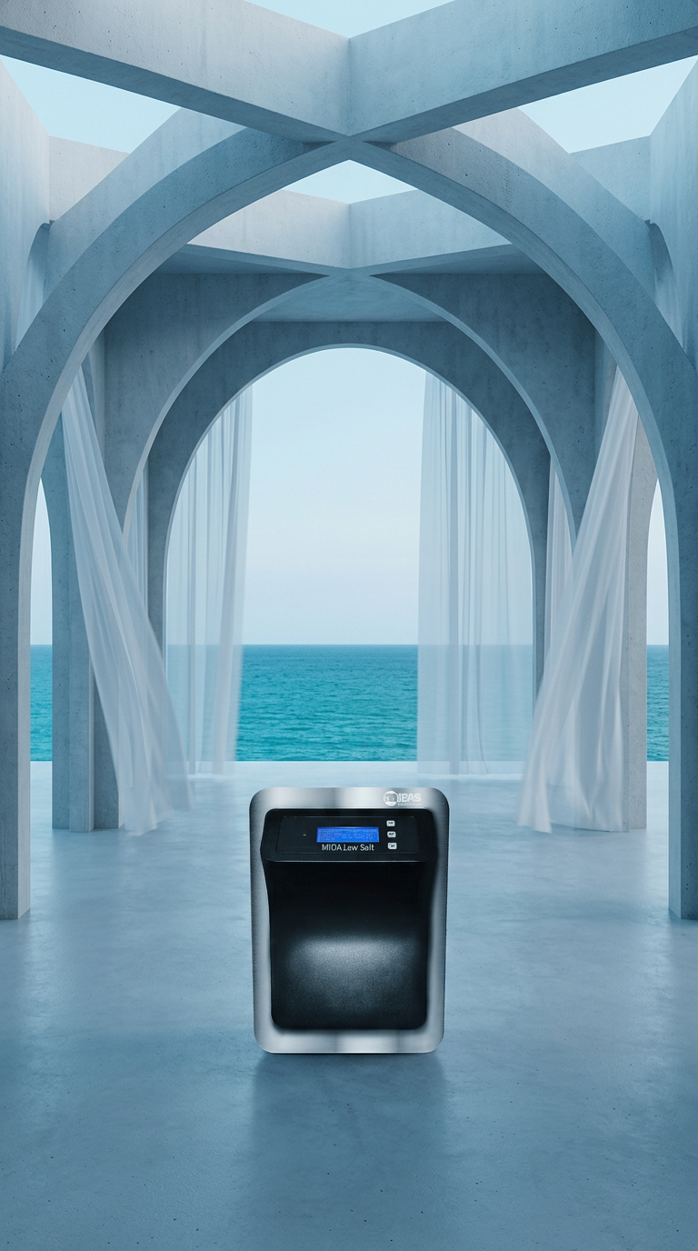 AI product shot of MIDA.Low Salt 3 Pool Salzelektrolyse