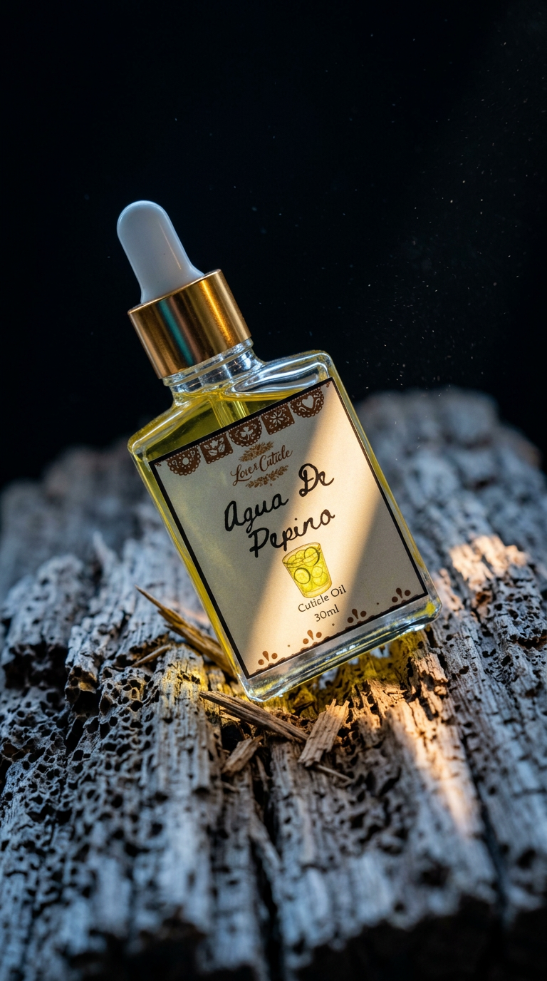 AI product shot of Agua De Pepino Bottle