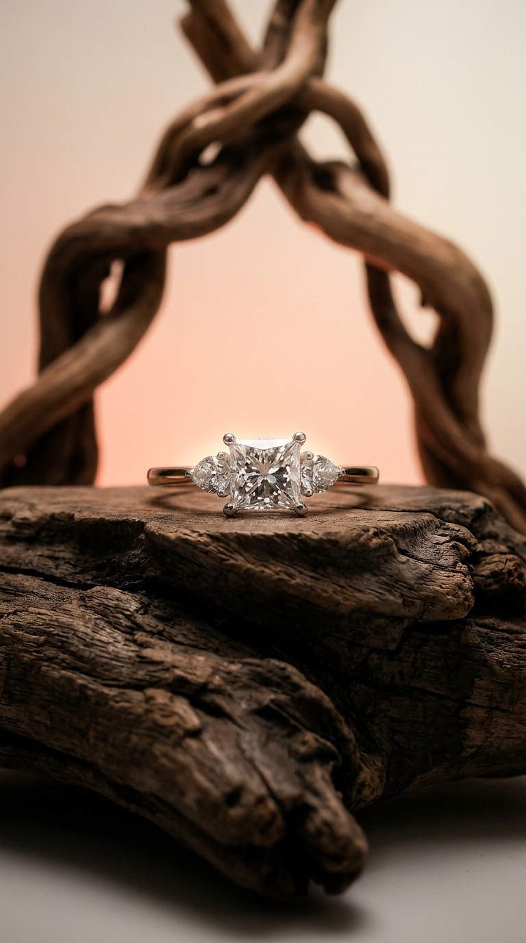 AI product shot of Rogan Engagement Ring