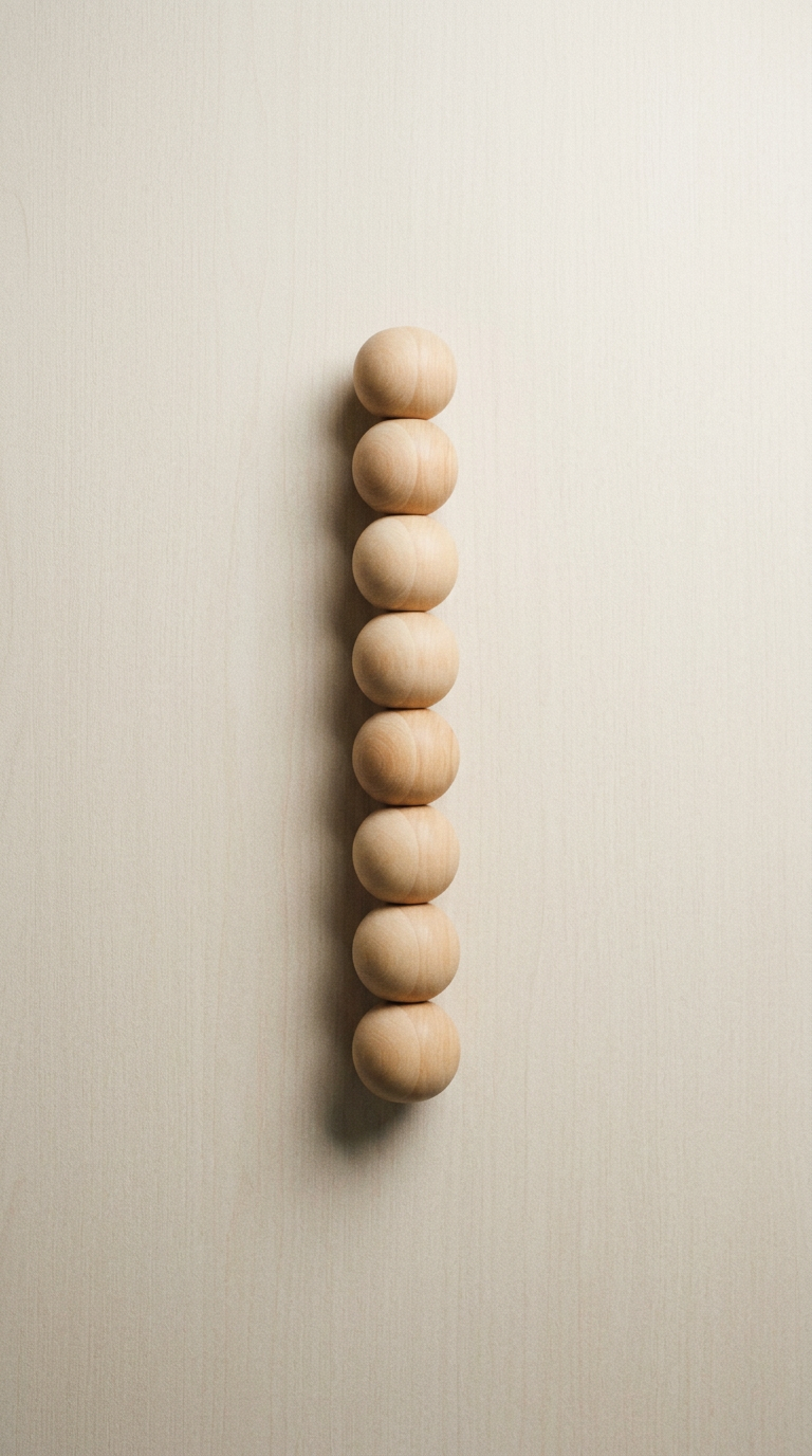AI product shot of Turned Wooden Table Leg – Eight Sphere Design, 656 mm (25.8 inch)