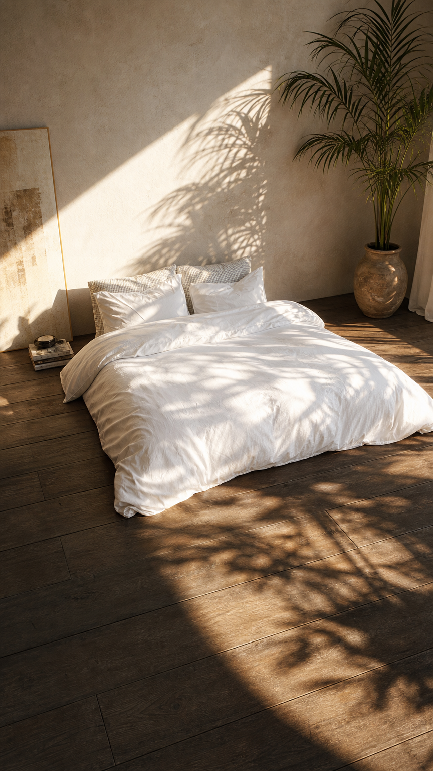 AI product shot of Glide Duvet Cover in White