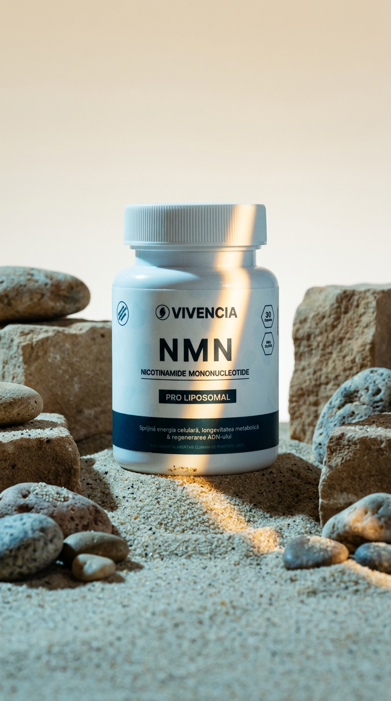 AI product shot of Vivencia NMN Pro Liposomal 500mg 30 Capsule – Nicotinamidă Mononucleotidă