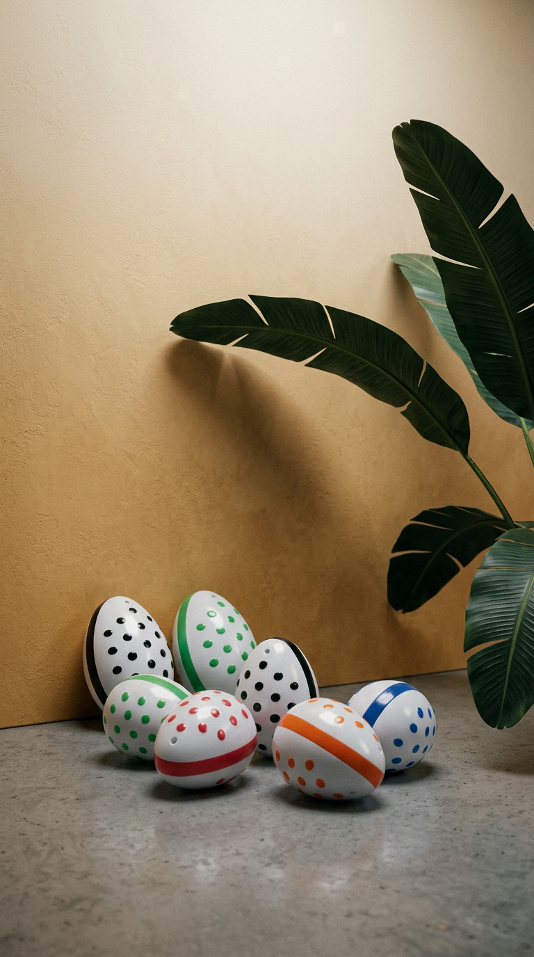 AI product shot of רעשן לפעוטות ביצה מוזיקלית "חלילית"