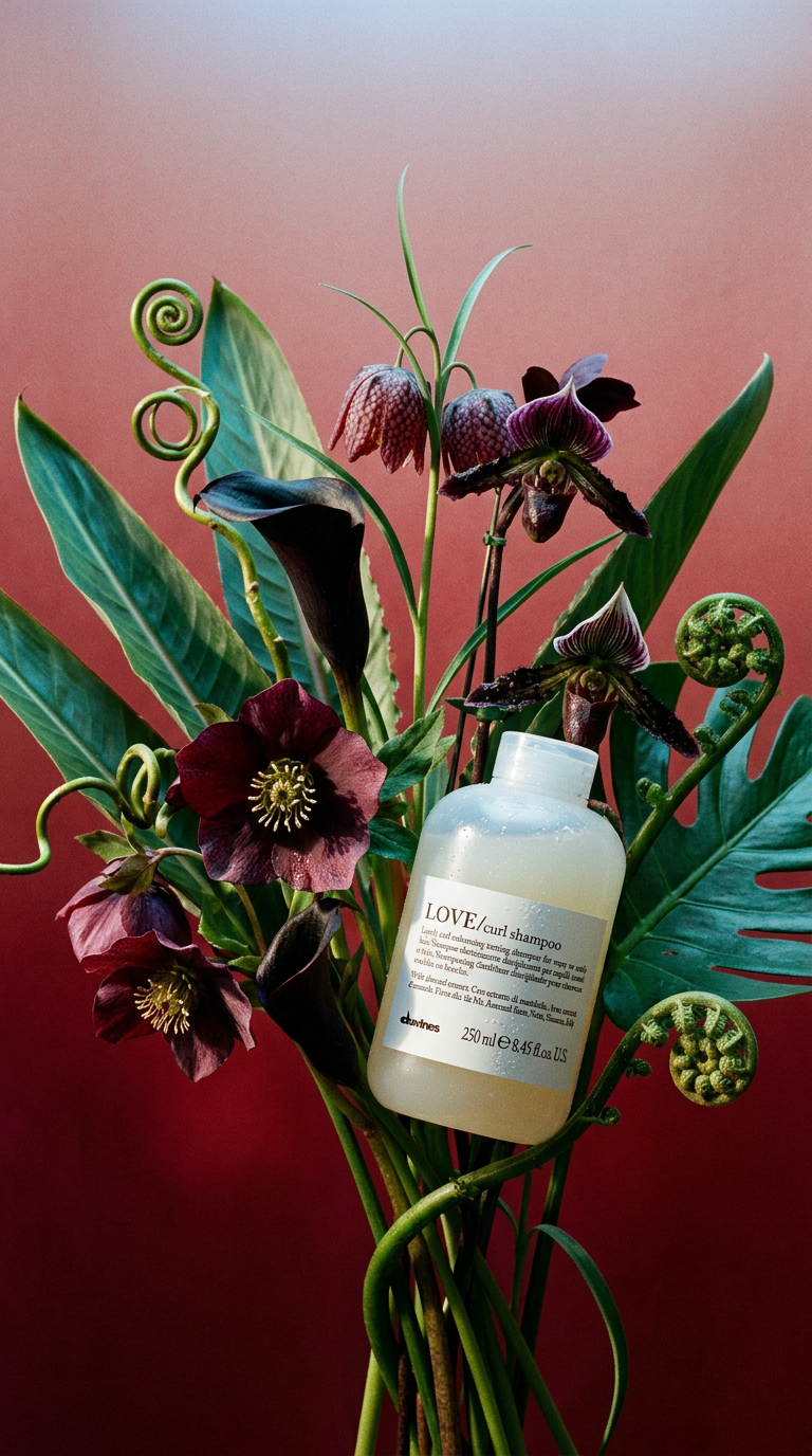 AI product shot of Davines Love Curl - Shampoo 250ml