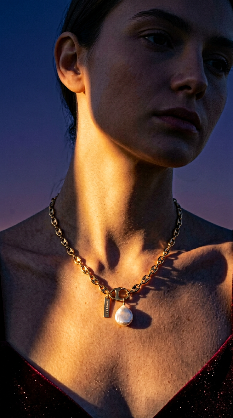 AI product shot of Perla Necklace