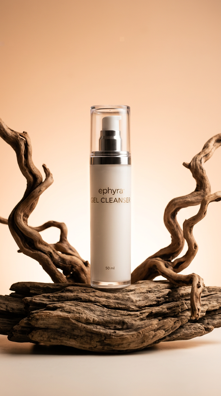 AI product shot of Ephyra Cleanser + Moisturizer