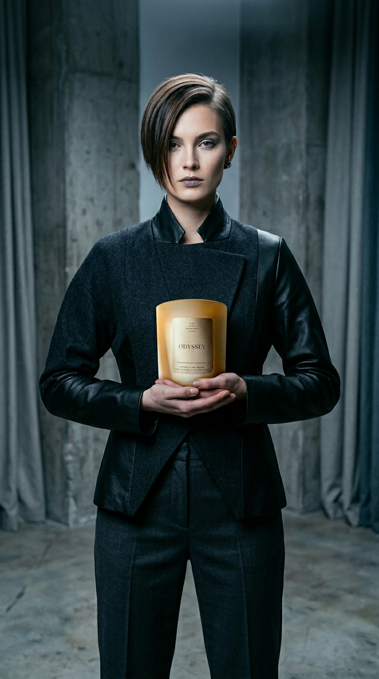 AI product shot of Odyssey Candle