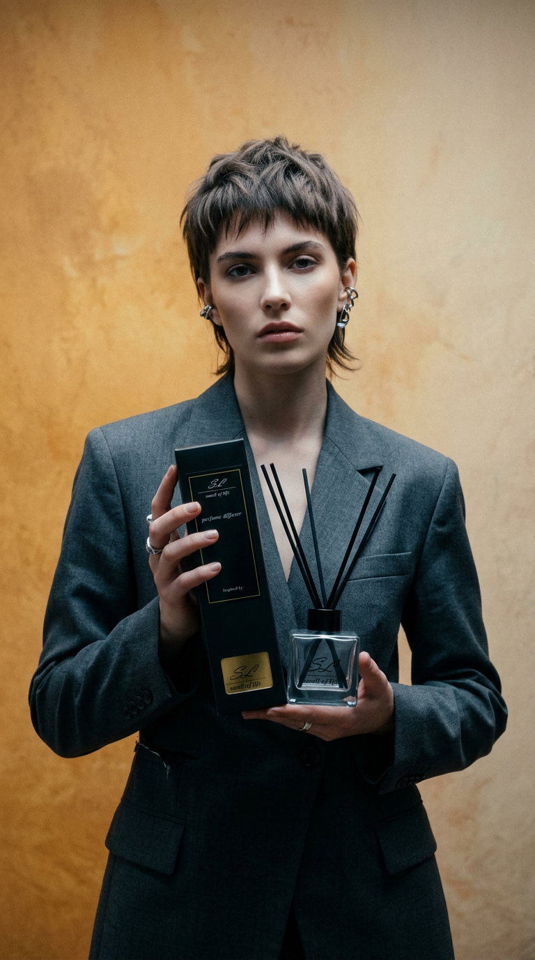 AI product shot of Vonný difuzér inspirovaný vůní "Euphoria" 100 ml