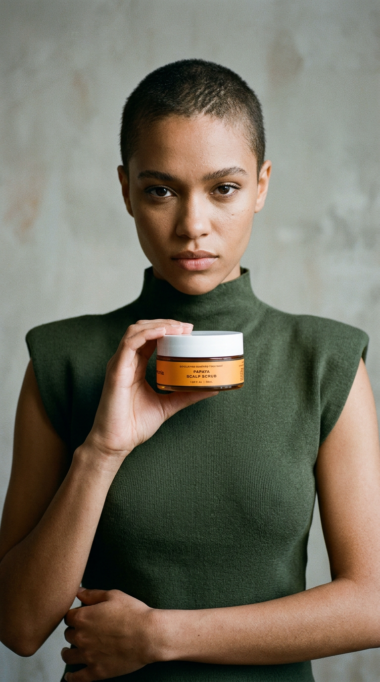 AI product shot of Mini Papaya Scalp Scrub