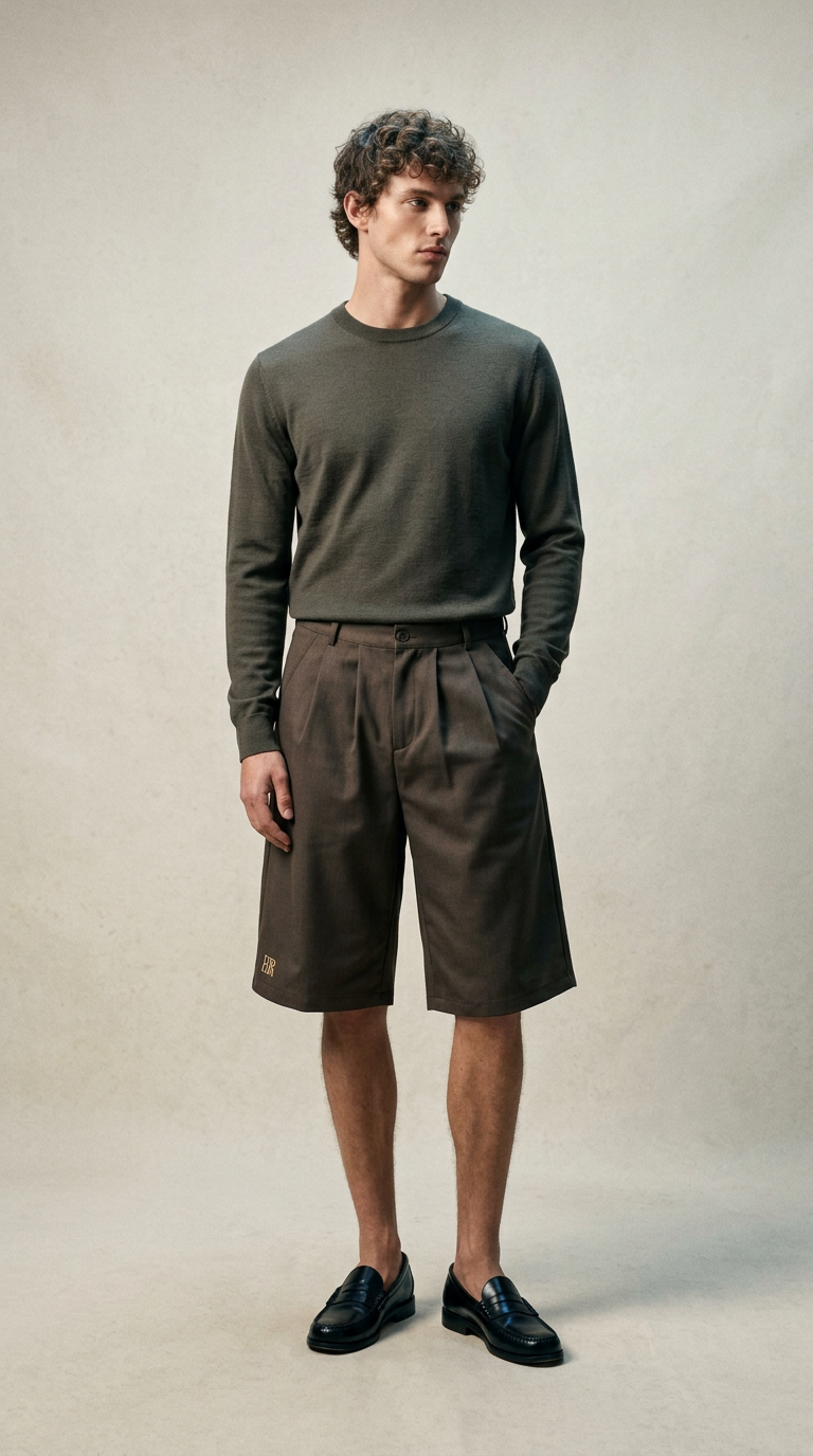 AI product shot of מכנסיים מחוייטים- מוקה