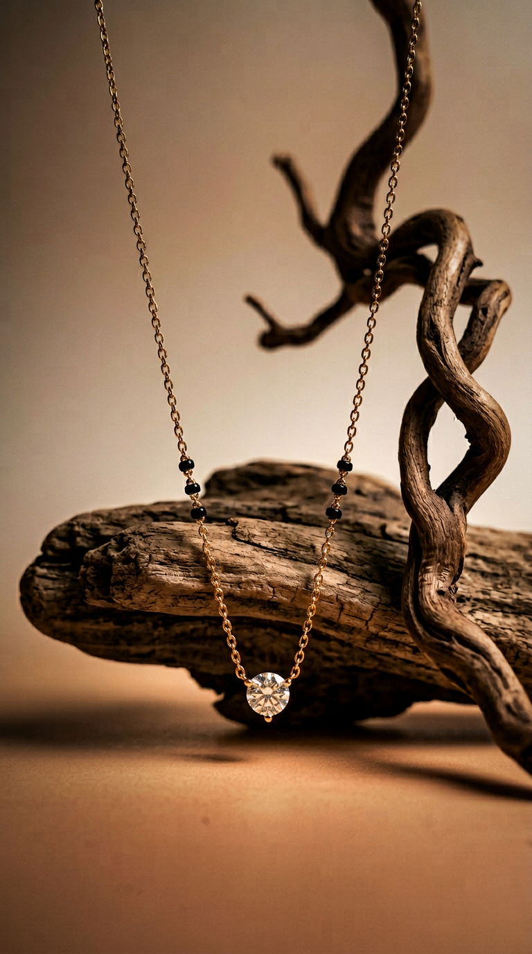 AI product shot of Round Mangalsutra