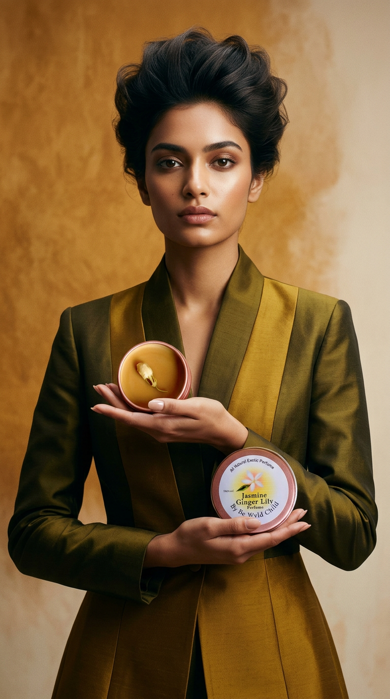 AI product shot of Jasmine Ginger Lily Solid Perfume