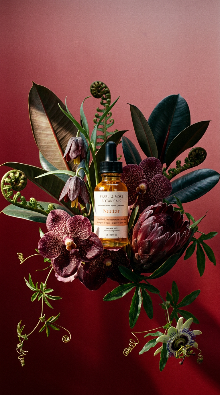 AI product shot of Nectar Facial Oil: Sea Buckthorn + Gotu Kola