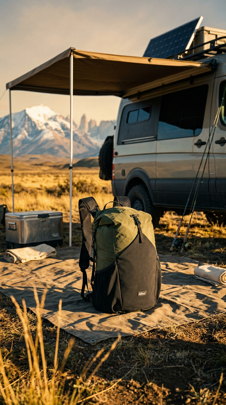 AI product shot of Ultralight Daypack - 20L