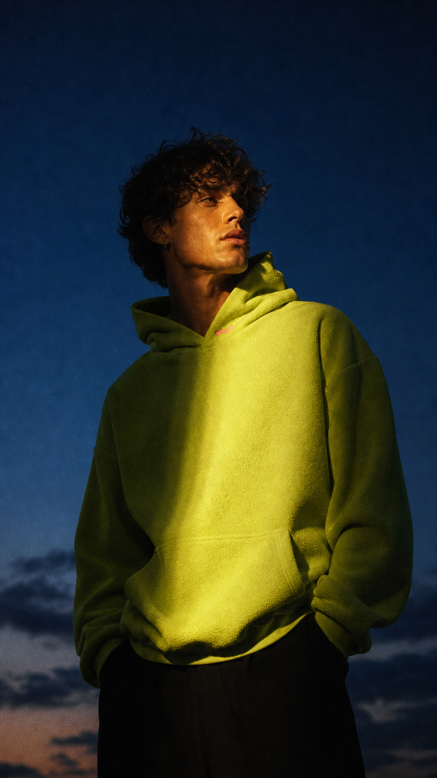 AI product shot of REVERSE HOODIE