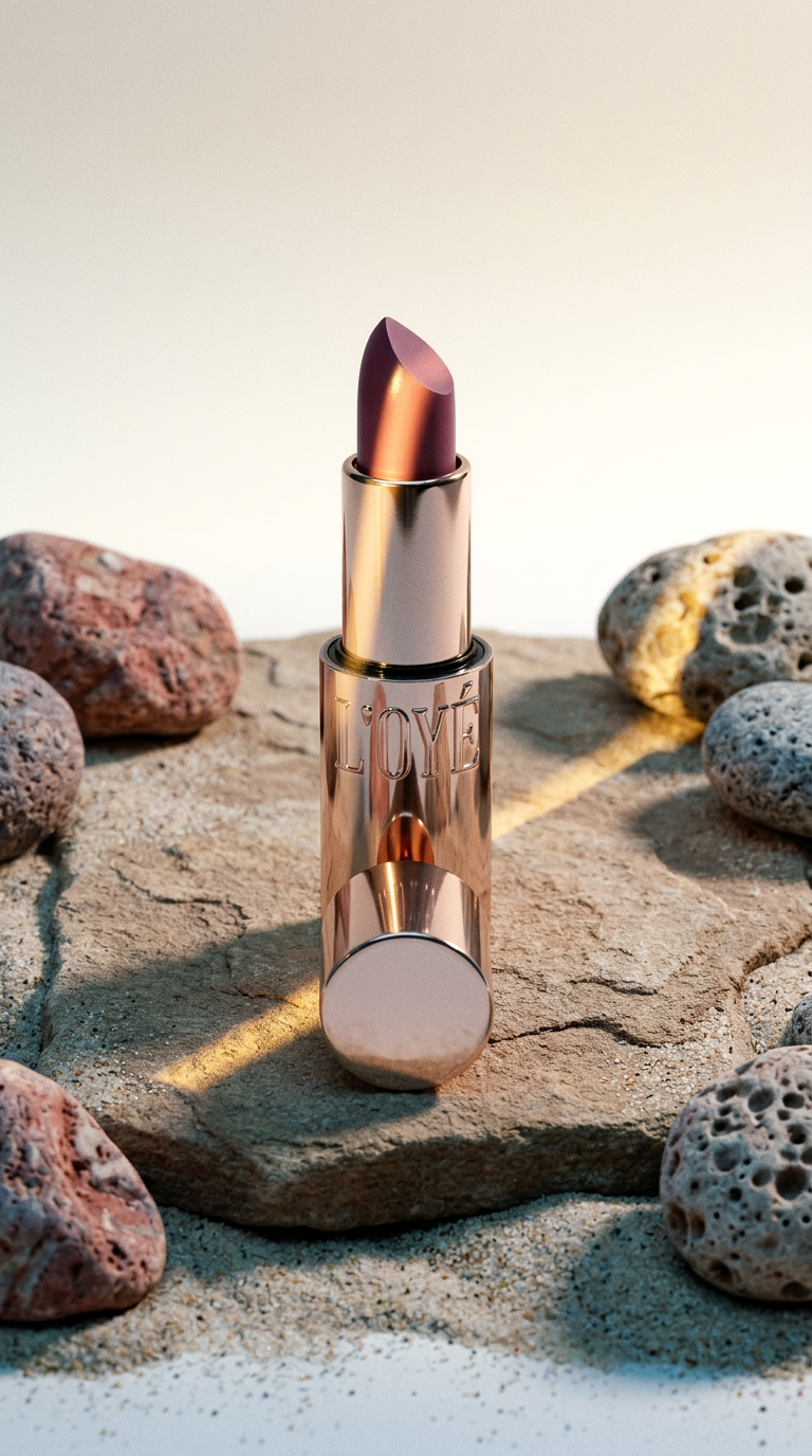 AI product shot of Dewy Dream Lipstick Mystic
