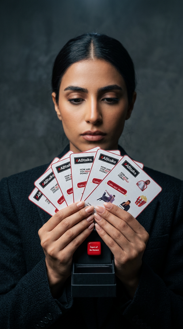 AI product shot of #ABtalks Official Card Game